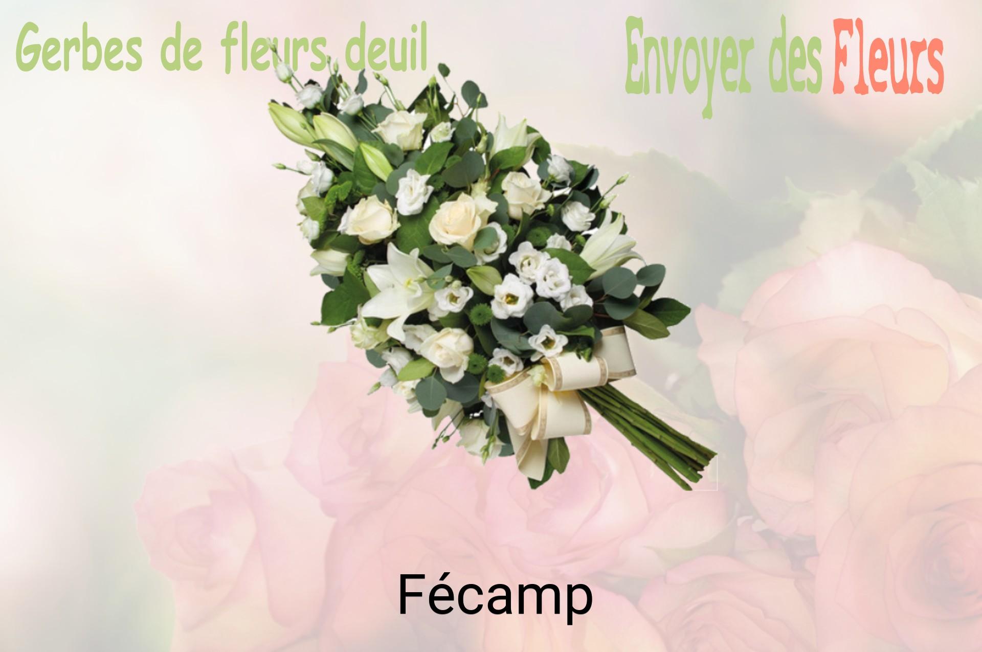Gerbe de fleurs de deuil livrée à Fécamp